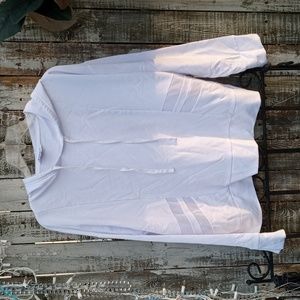 DANSKIN WHITE HOODIE SEE- THROUGH POCKETS
